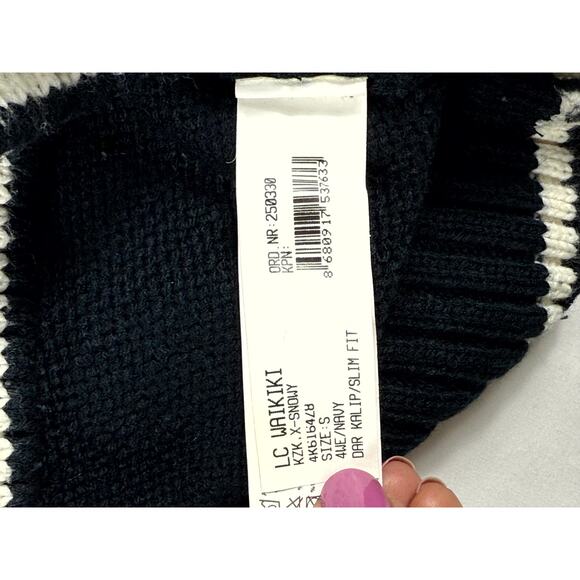 Original Weatherproof Vintage Men's Size S Black White Nordic Sweater - Picture 10 of 10